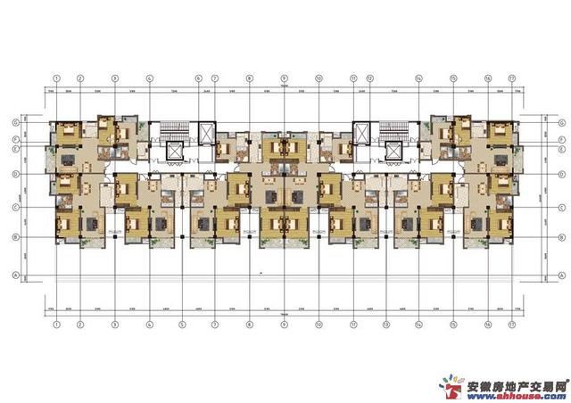 南半球标1号楼住宅平面图 1/4