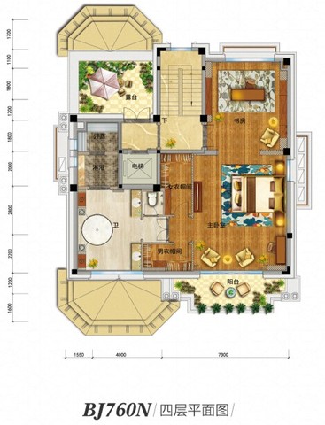 BJ760N四层平面图 3/16