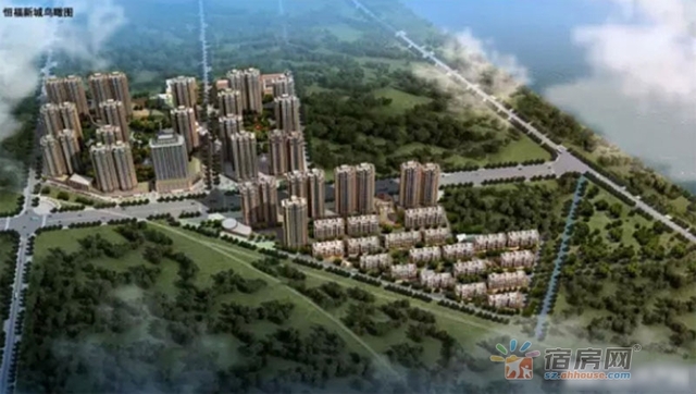 恒福·新城项目鸟瞰图 1/1