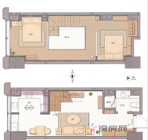 嘉华国际南soho户型 1/2