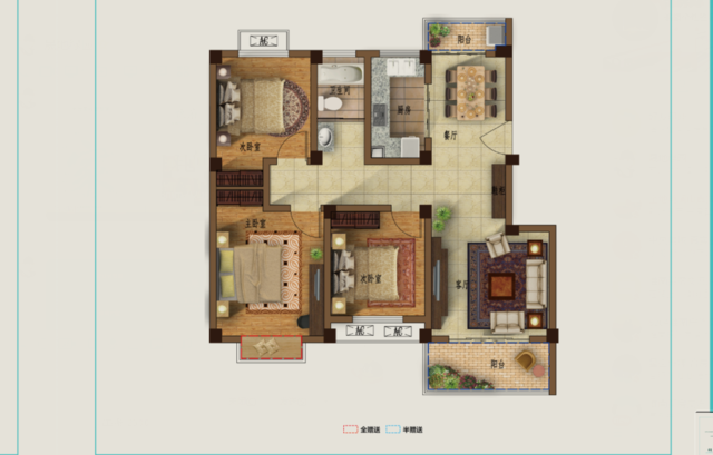三室两厅一卫 2/12