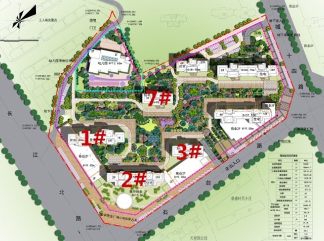 铜冠花园规划平面图 1/2