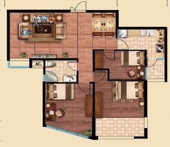 B2-B（顶三层）户型 3/4