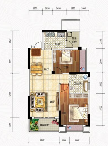 二期7栋A4户型 1/3