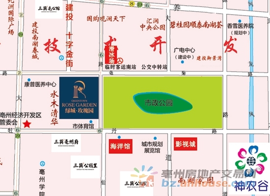 南部新区重点商业配套(图片来源亳州房地产网)