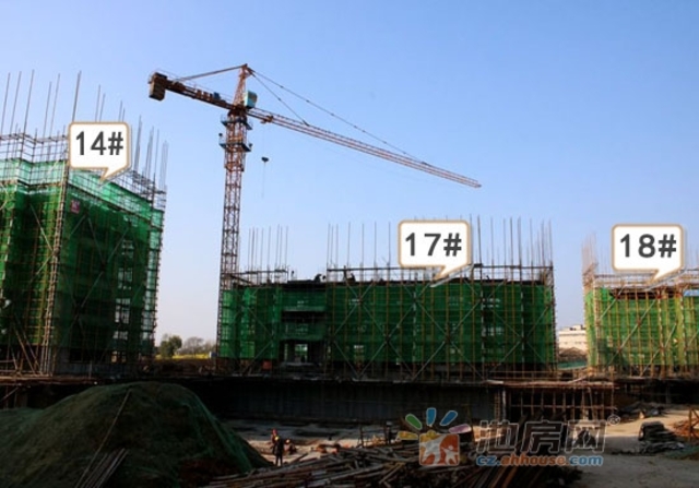 观湖花园施工进度3.25 3/39