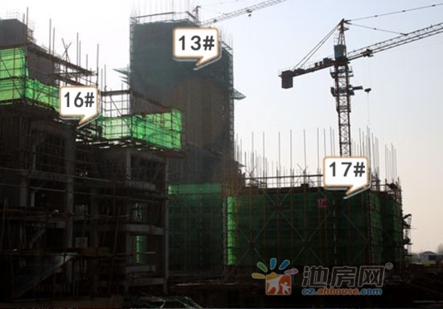 观湖花园施工进度3.25 1/39