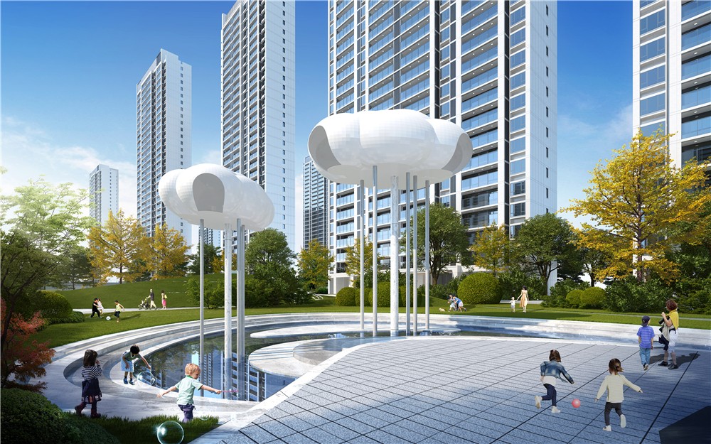 万达天空之城园林景观效果图 9/40