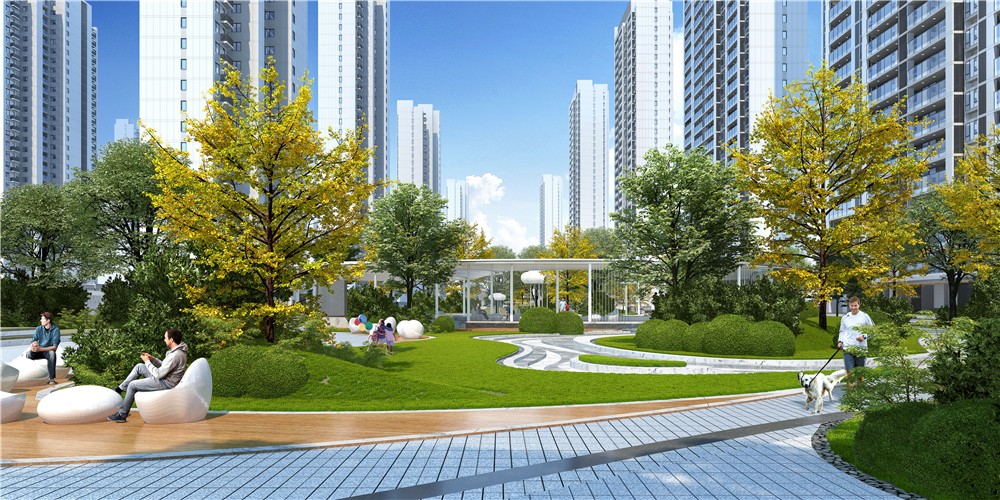 万达天空之城园林景观效果图 12/40