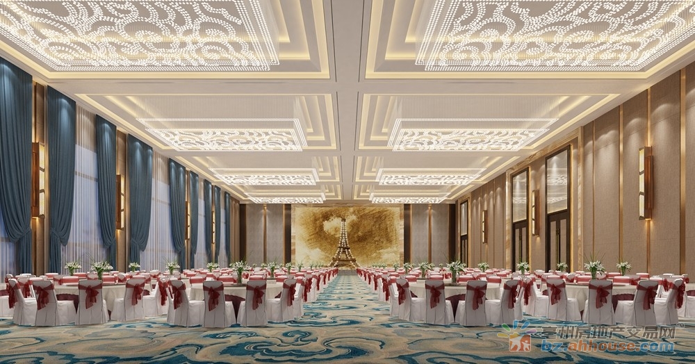 酒店宴会厅效果图 2/14
