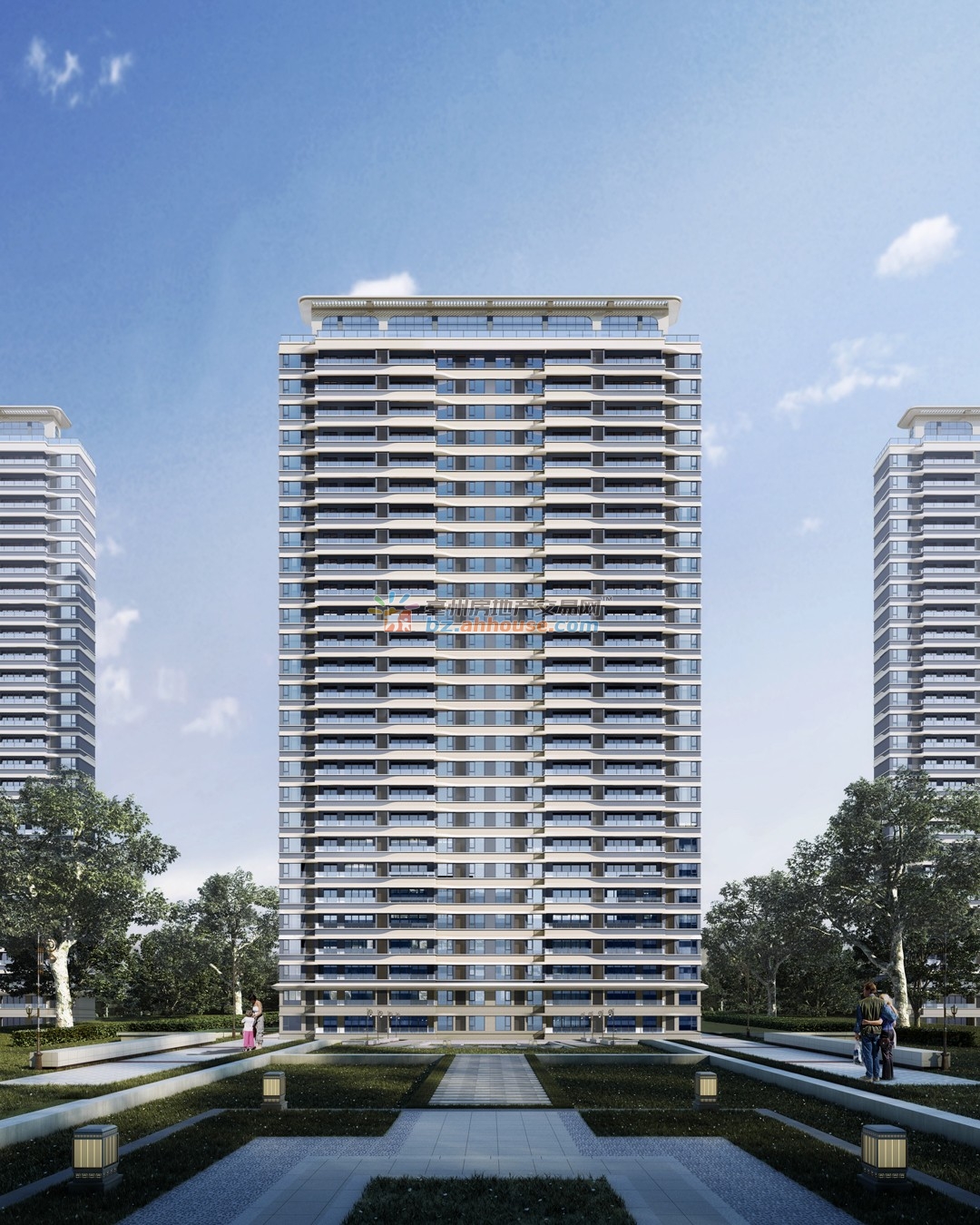 高层南立面效果图 10/12