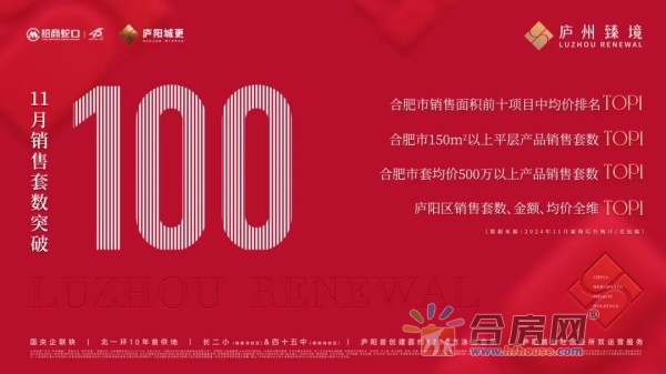庐阳“豪宅新标杆”持续发力，单月劲销100套，应势上新！